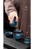 Large Kiln-fired Jianzhan Tenmoku Glaze Gaiwan Tea Cup with Lid - Ceramic Gongfu Tea Set for Home Use