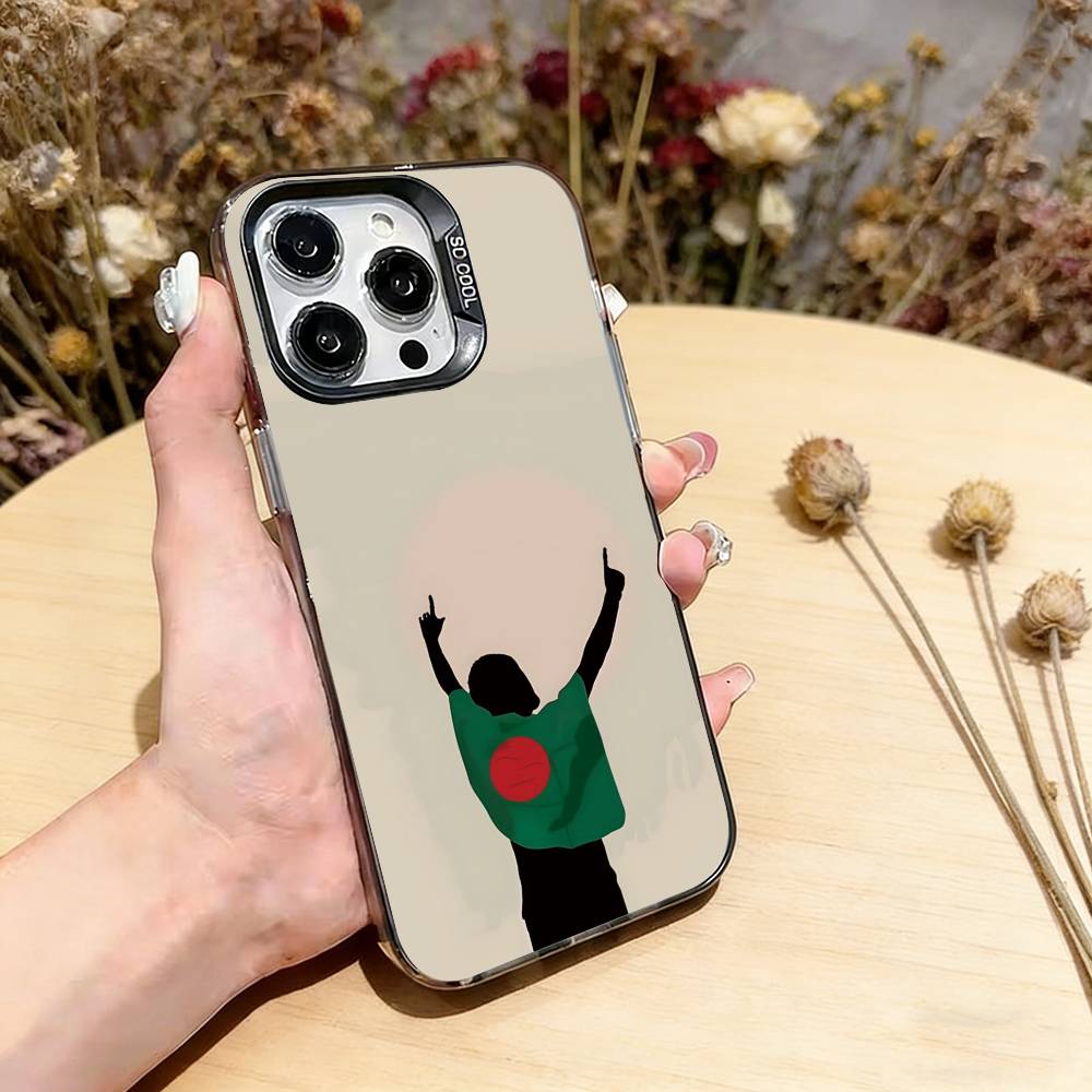 

B-Bangladesh Flag Phone Case For iPhone 17,16,15,14,13,12,11 Plus,Pro Max,XS,Colorful Silver Black Cover iPhone15