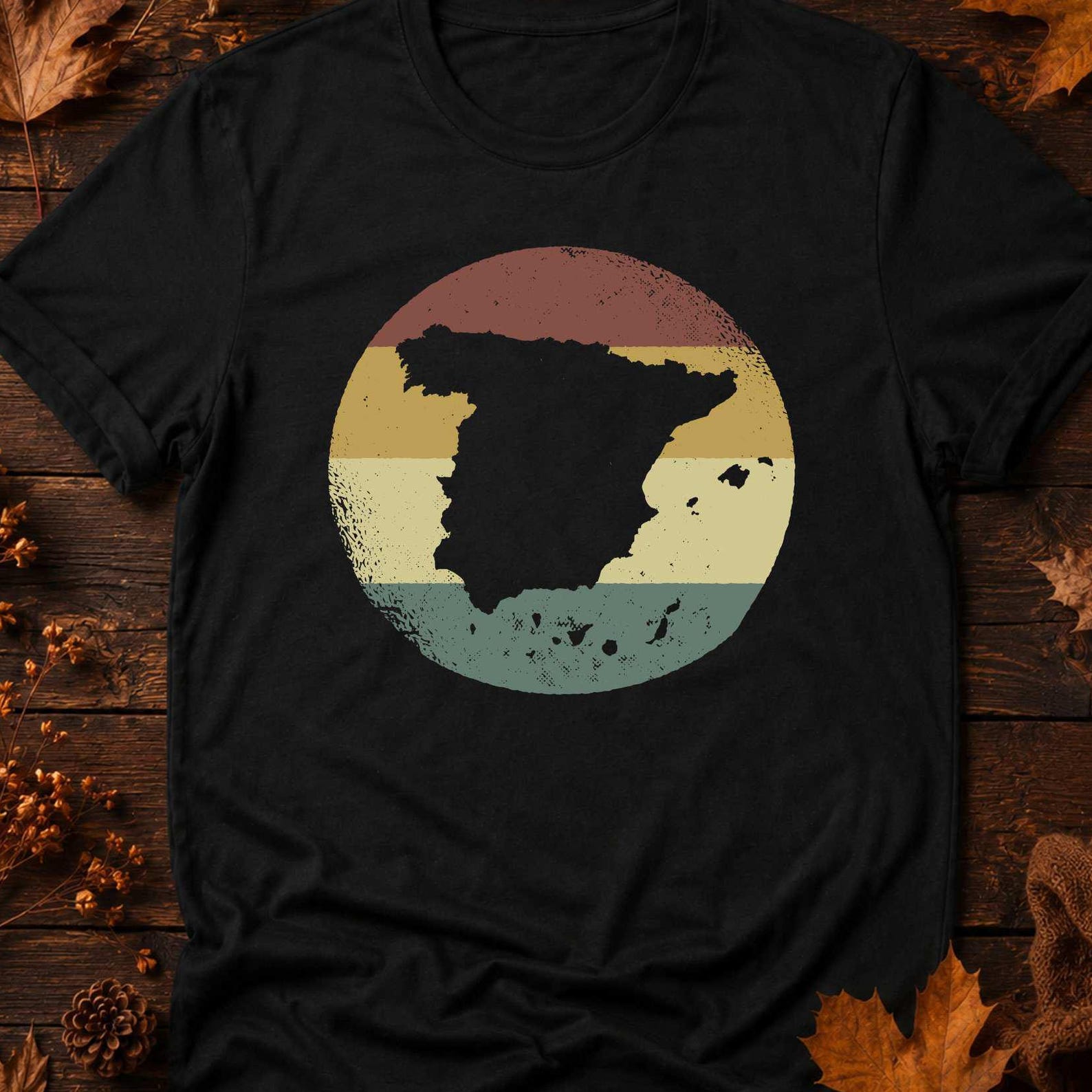 Spain Map T-Shirt Travel Gifts for Adventurers XL