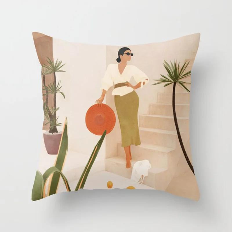 45x45cm Modern Abstract Geometric Color Stitching Decorative Pillow Cover Bed Sofa Office Seat Hotel Cushion Home Decor