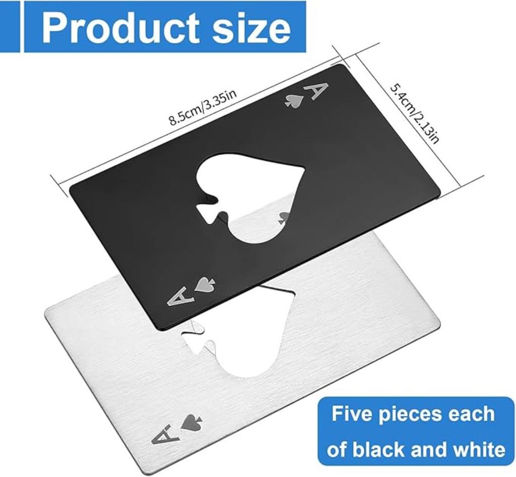 Stainless Steel Spades A Winemaker Bottle Opener Playing Cards Bottle Opener Credit Card Beer Bottle Opener