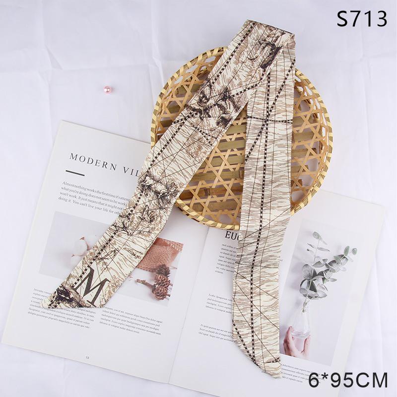 Versatile Vintage Silk Scarf: Hair Tie, Headband, Bag Accessory