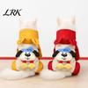 Cold Weather Pet Apparel Hooded Dog Jumpsuit, Waterproof Windproof Four-Leg Jacket with Puppy Winter Wear Ears, Cute Padded Warm Hoodie for Small Dogs