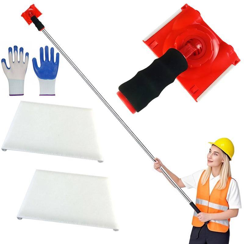 Red Paint Edger Cutting In Home Interior Plastic Wall With Pad Nylon Bristles Edges Painting Corner And Edges