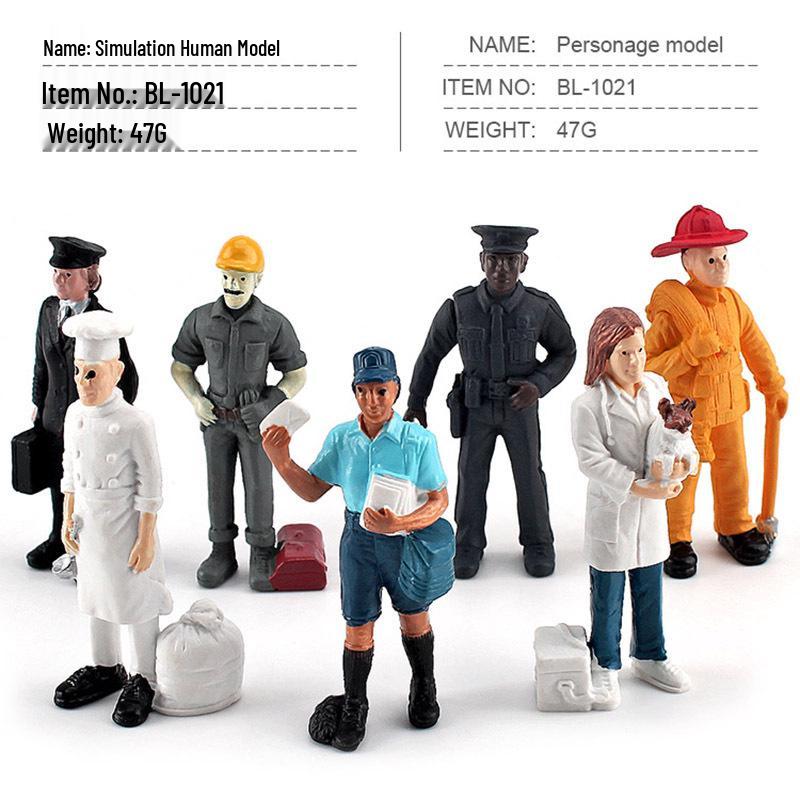 Cross-Border Farm Scene Worker Doll: Female Farmer with Shovel Ornament for Model Landscaping