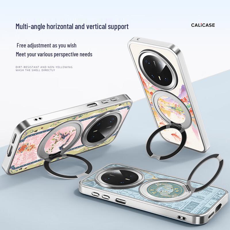 Keliman Huawei Mate Series Leather Magnetic Ring Stand Phone Case