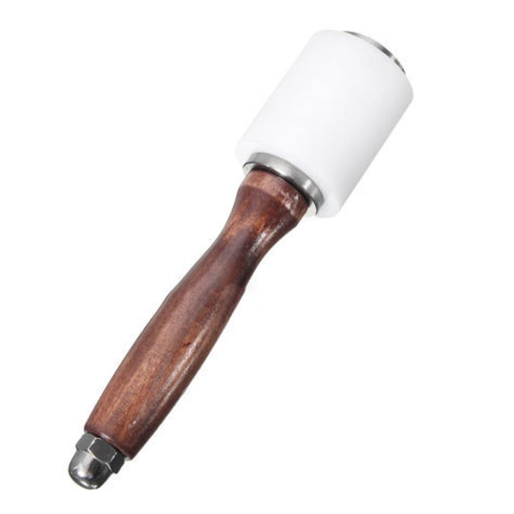 Leather Nylon Hammer Wood Handle Leather Carving Mallet Craft Tool