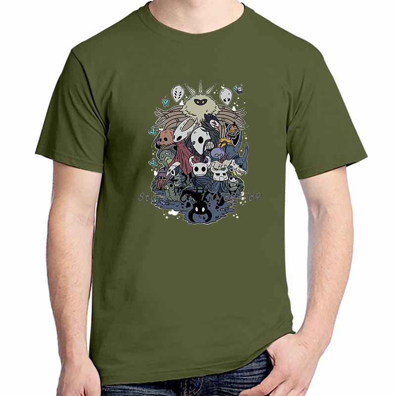 Hollow Knight Round Neck Cotton T Shirt Short Sleeve Tshirt Summer Tees Tops Harajuku Streetwear High Quality Unisexs Clothes