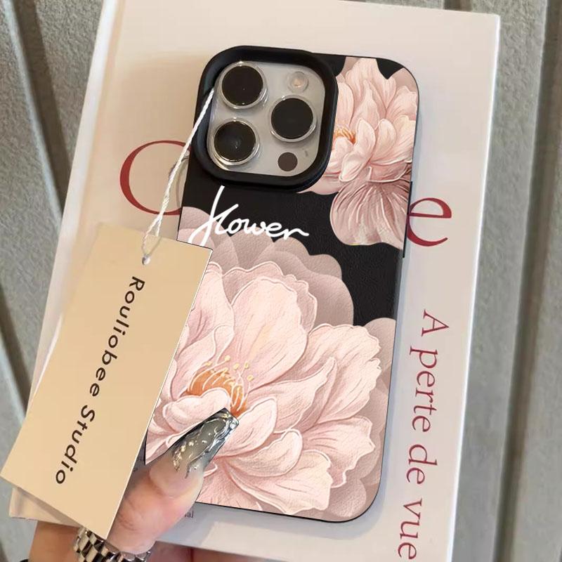 Diagonal Large Flower For IPhone 17 Cases IPhone 15 12 13 14 16 Pro Max Max 11 12 Plus IPhone16 Clear Shockproof Cover Funda