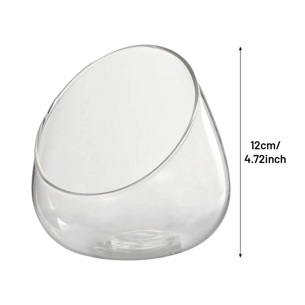 Slant Cut Bowl Glass Vase Micro Landscaping Container Glass Terrarium Bowl for Decoration Party Garden Centerpiece Wedding
