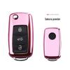 Folding Soft Rubber Remote Key Shell for Volkswagen Passat, Skoda, Jetta, Golf, Lavida Cars