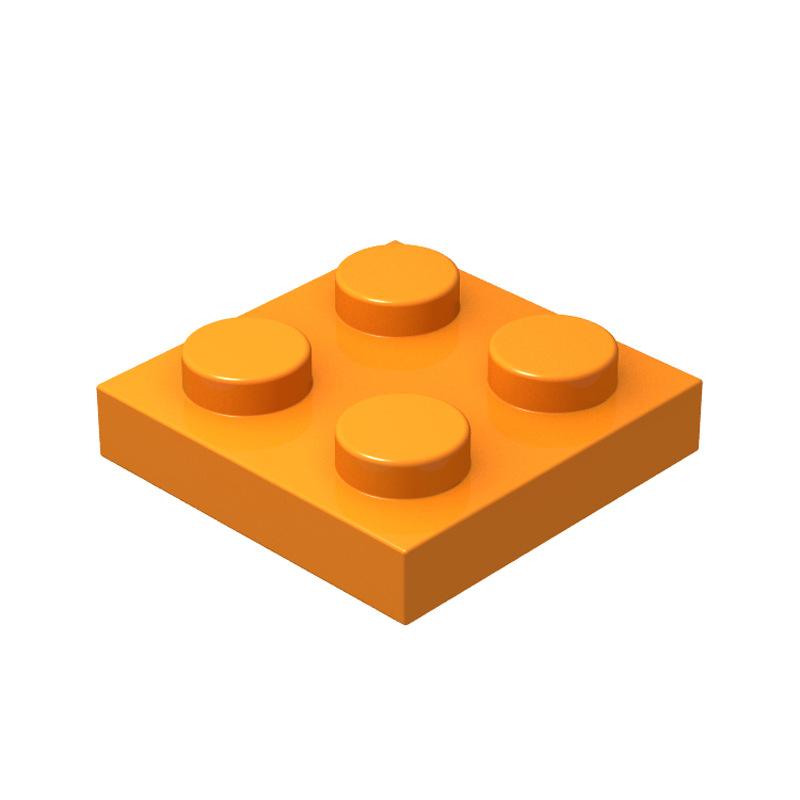 80pcs Plate 2x2 Dots Muilt-Colored Compatible with 3022 94148 Self-Locking Bricks Building Blocks Toys Accessories