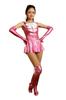Omoshiro Club Glossy Metallic Ultra Mini Sailor Uniform & Sailor Costume Cosplay Pink (AH07) Women's Size S