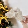 Korean Style Christmas Plush Hair Claw Lamb Wool Shark Grab Clip Sweet Bow Hair Clip  Girls