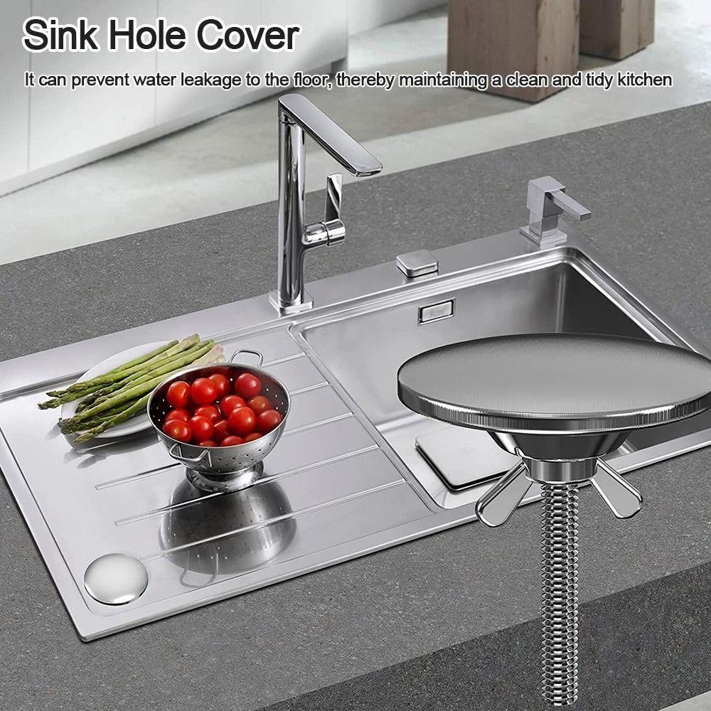 Stainless Steel Metal Faucet Decorative Covers Drainage Seal Tap Hole Plug Sink Plug Sink Hole Cover Faucet Hole Cover