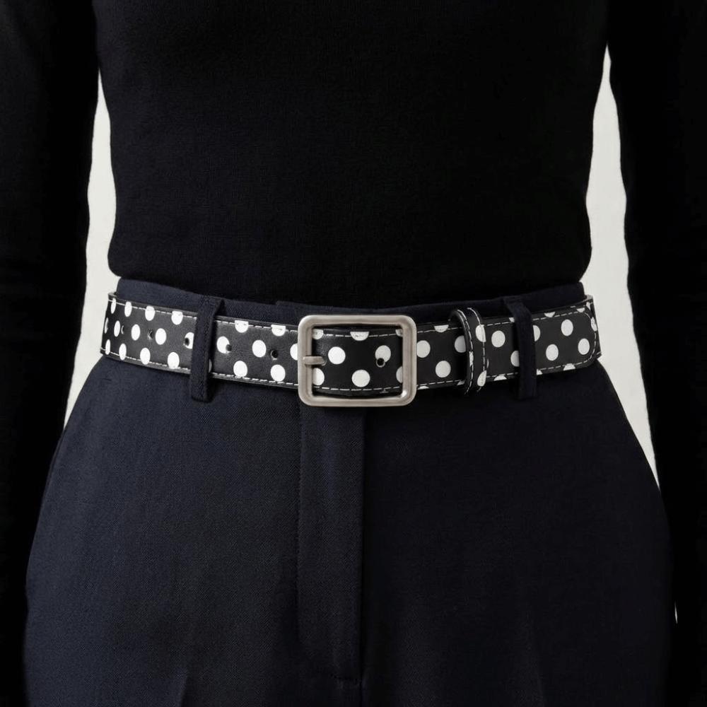 Y2K Polk Dot Belt PU Jeans Waistband Fashion Women's Belt Spicy Girls