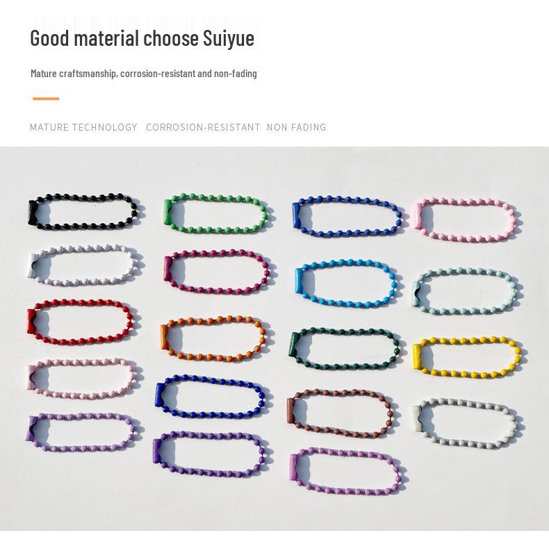 Colorful Bead Chain Painted Ball DIY Jewelry & Tag Accessories