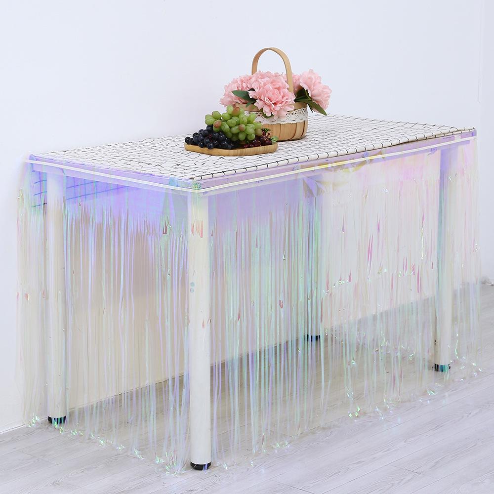 275x75cm Tinsel Table Skirt - Party & Event Decoration