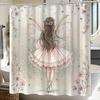 1pc Bathroom Shower Curtain, Illustration and Picture Book Sharing Session, Ballet Festival Shower Curtain, Includes 12 Hooks,