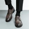 Designer New Men's Black Brown Formal Lace Up Oxfords Shoes Male Brand Fashion Wedding Dress Prom Homecoming Zapatos Hombre