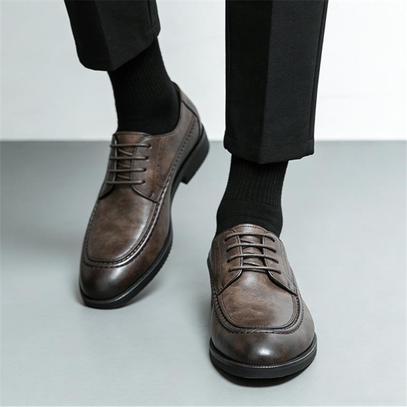 Designer New Men's Black Brown Formal Lace Up Oxfords Shoes Male Brand Fashion Wedding Dress Prom Homecoming Zapatos Hombre