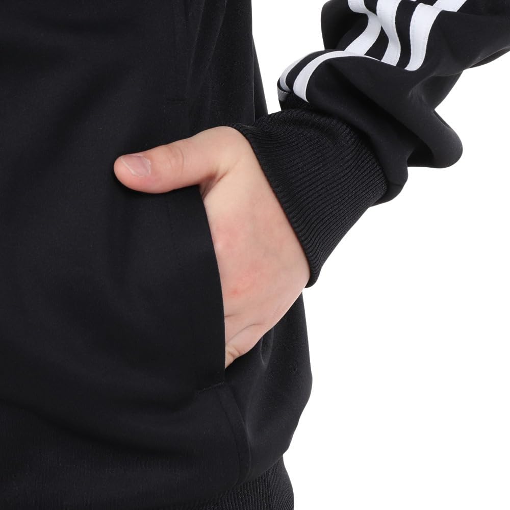 Adidas Tiberio Aero Lady Double Knit Jersey Regular Fit Track Black J160 Top, Jacket, Kids' JSY39, (IS5171)