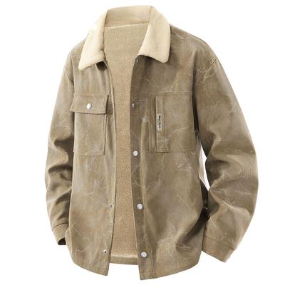 Men's Lambswool Lined Corduroy Jacket Winter 2025 - Retro Lapel Style