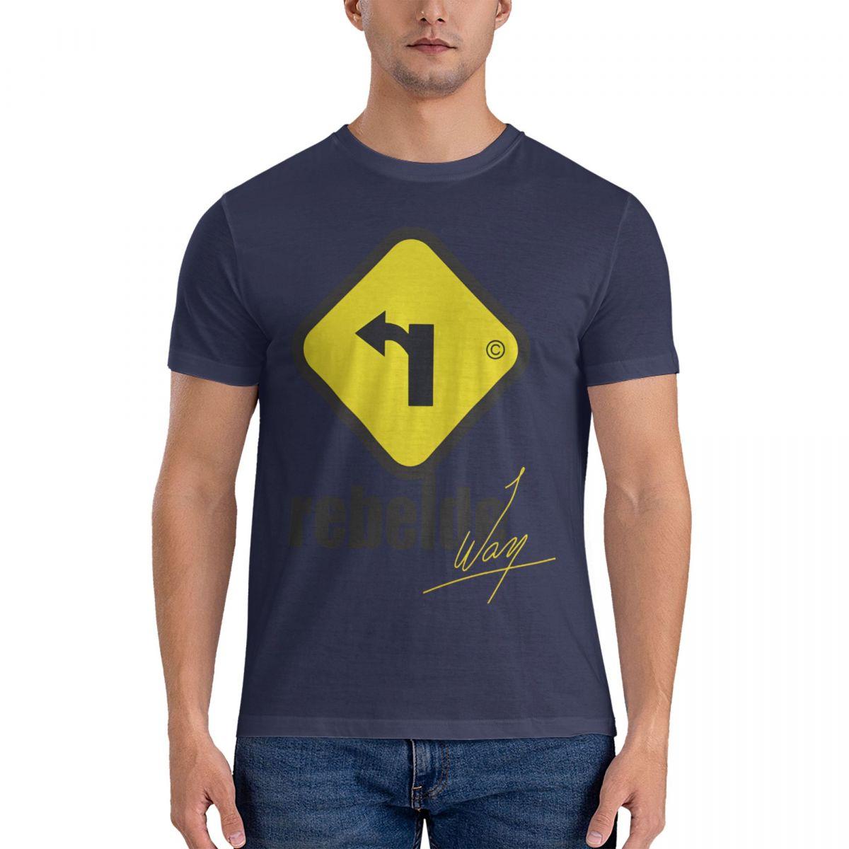 

Футболка Way для мужчин Rebelde Vintage Pure Cotton Tee Shirt Round Gown Short Sleeve T Shirt Birthday Gift Clothing XXXXXL