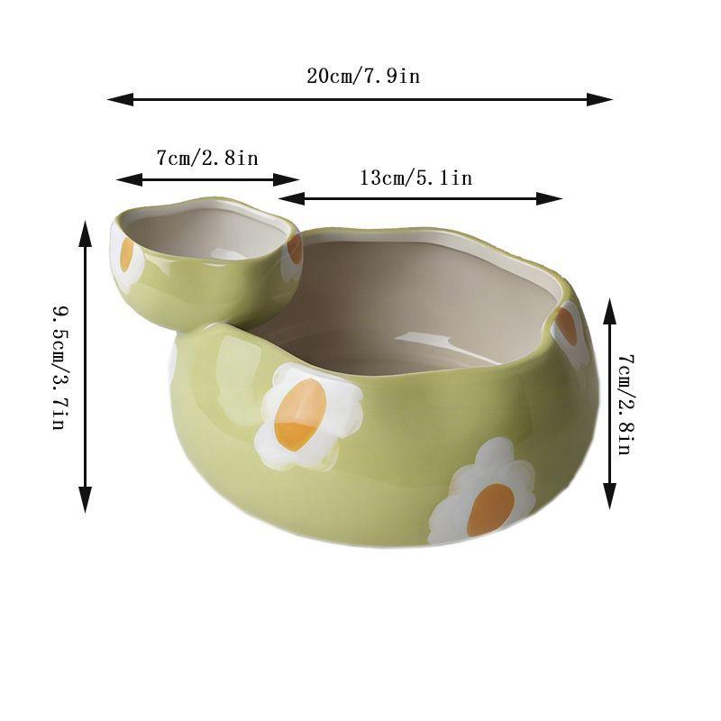 

Креативная керамическая форма в виде цветка яйца с соусницей, для дома, димсам, закусок, фруктовых салатов, суповая тарелка, посуда для завтрака