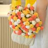 Fertiges gehäkeltes Blumenstrauß-Decke Handgemachte Rosen-Decke Gestrickte Rosen-Überwurfdecken Romantisches Geschenk zum Muttertag Hochzeit
