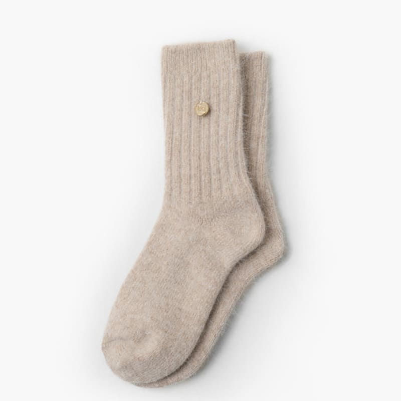 KUME Angora Socks, Beige
