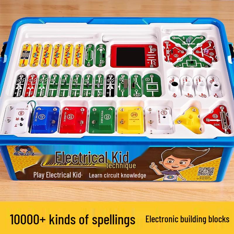 Children's Science Experiment Kit: Electronic Building Blocks & Circuit Toy Set