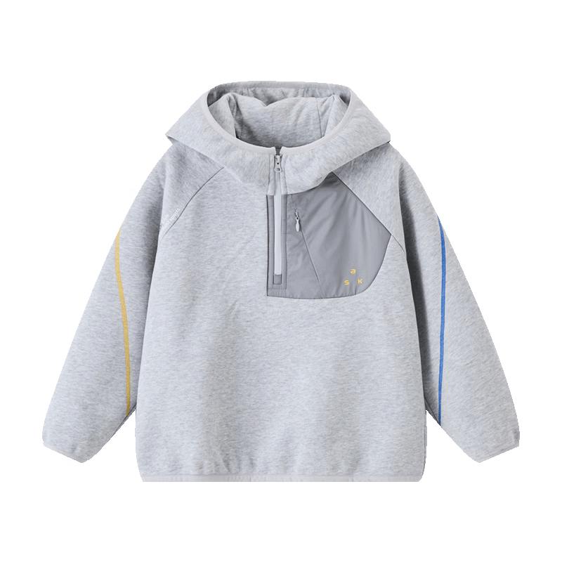ASK JUNIOR Kids' Colorblock Hooded Pullover Sweatshirt
