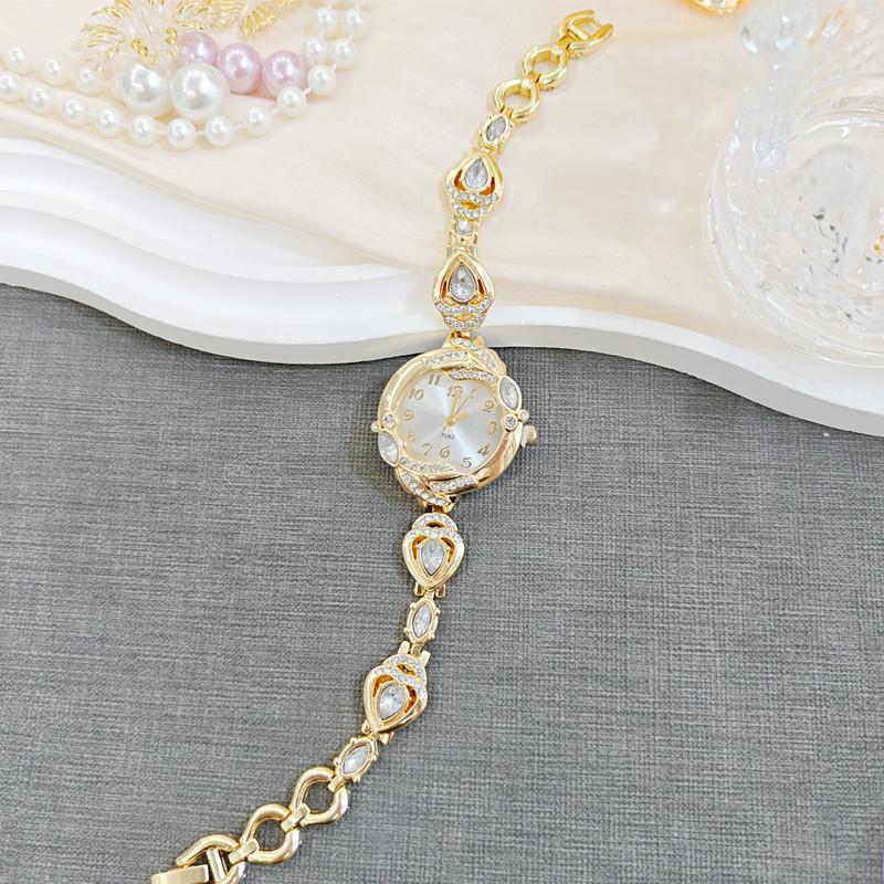 Orologio Bracciale da Donna con Strass Orologi Rotondi al Quarzo Orologio da Polso da Donna