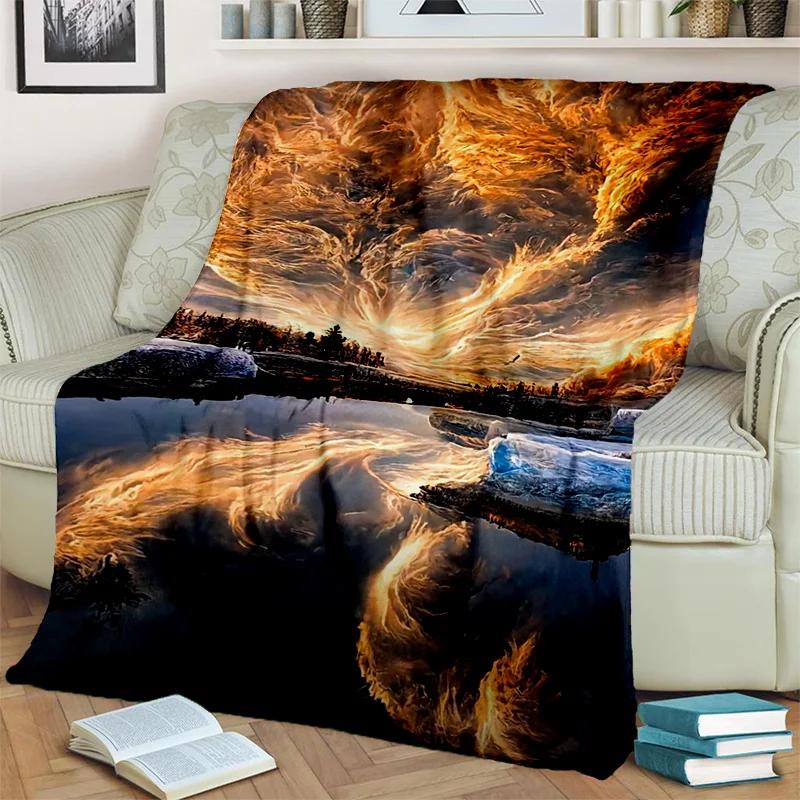 Dream Natural Tornado Cloud Twister Blanket,Soft Throw Blanket for Home Bedroom Bed Sofa Picnic Travel Office Cover Blanket Kids