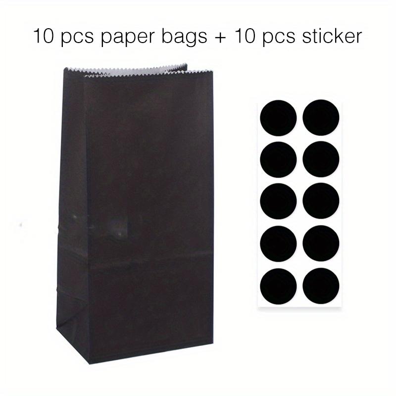 10 Pcs Colorful Solid Stripe and Polka Dot Stand-Up Bags with Stickers - 18x9x6cm Favor Gift Packing Treat Bags for Wedding