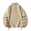 Herren Frühling und Herbst Übergröße Baseballbekleidung Reversjacke Lässig Vielseitig Locker Reißverschlussabschnitt Bequeme Oberbekleidung
