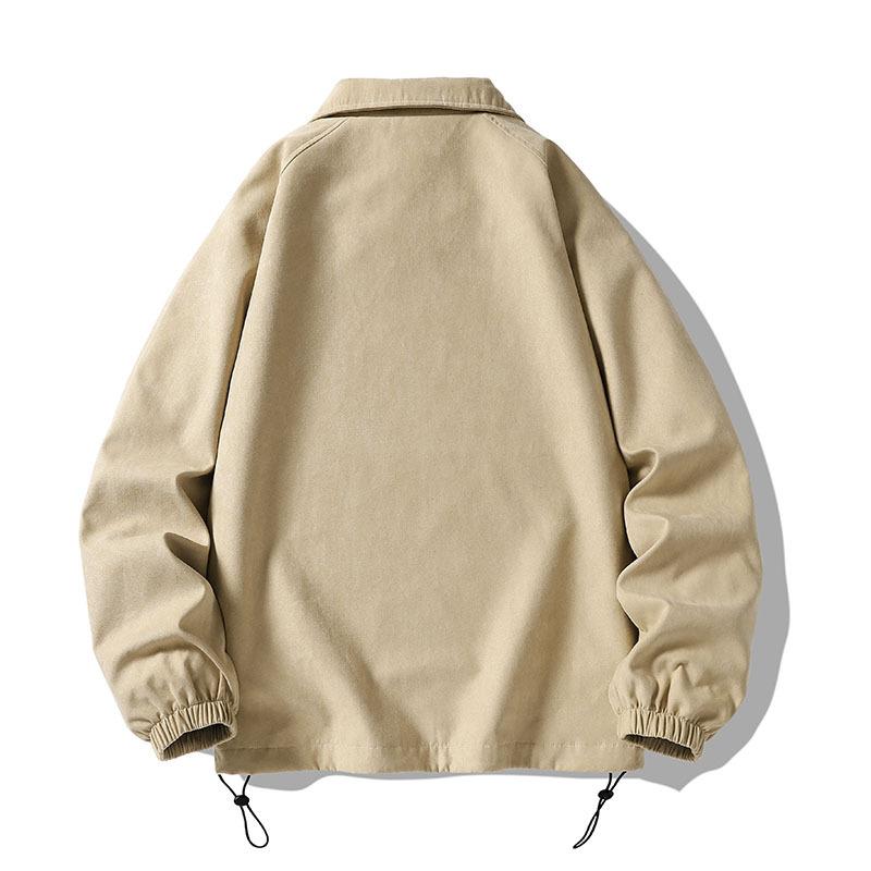 Herren Frühling und Herbst Übergröße Baseballbekleidung Reversjacke Lässig Vielseitig Locker Reißverschlussabschnitt Bequeme Oberbekleidung