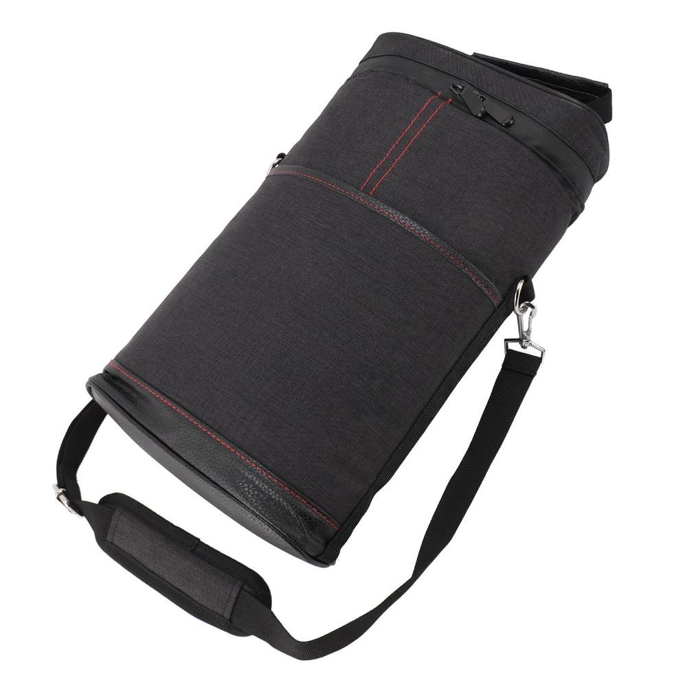 Black/Grey Wine Carrier Bag Canvas Material Portable Wine Tote Wine Cooler Bag  For Camping