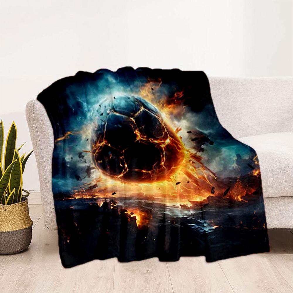 1pc Soccer Ball Blanket Comfortable Soft Lightweight Multi Purpose Blanket Travel Camping Picnics Sofa Office Bed Living Room Gift Friends Family