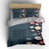 Floral Bedding Set with Bible Verse Bedding set (1 duvet cover, 2 pillowcases, duvet not included)