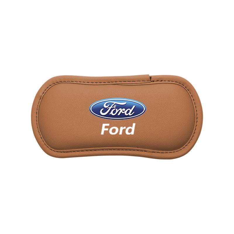 1Pcs Leather Car Pillow Knee Pad Elastic Memory Foam Leg Pad For Ford ST Line Focus Mustang Fiesta Puma Ranger Kuga MK7 MAX F150 BHF9