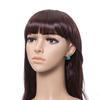 Women Elegant Blue Earring Exquisite All-match Zircon Ear Studs