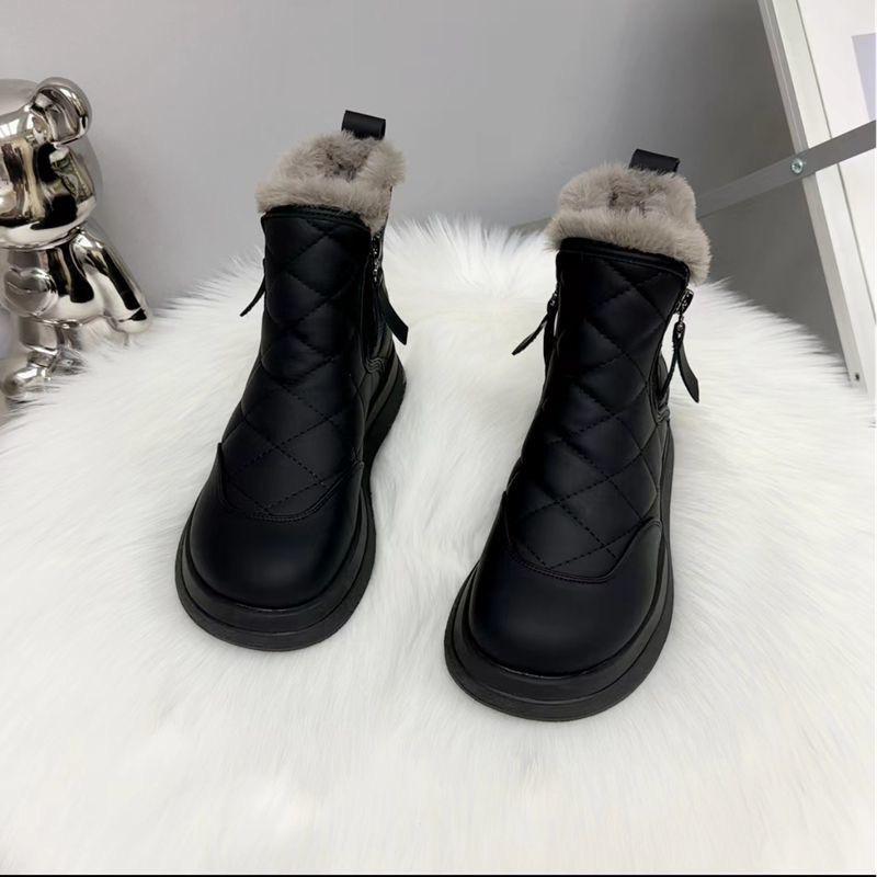 

Women s 2023 Winter Snow Boots, Velvet Lined, Fur Accents, Warm and Stylish 36