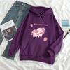 Womens Strawberry Milk Print Hoodie Long Sleeve Cute Harajuku Style Loose Fit Sweatshirt