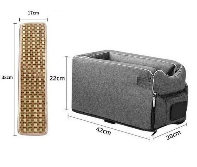 Car Dog Seat for Small Puppies - In-Car Center Console Pet Seat