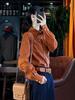 Retro Hong Kong Chic Women's Orange Long Sleeve Shirt - New Autumn Arrival