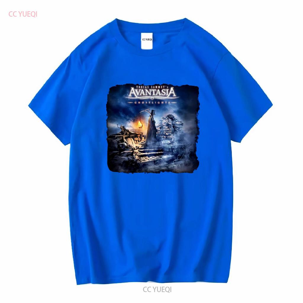 New Rare Avantasia Band Ghostlights Cotton Black All Size T Shirt S 5XL HP6 long or short sleeves vintage Washed Comfortable
