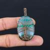 Tree Of Life Banded Agate Gemstone Pure Copper Wire Wrapped Handmade Pendant Jewelry For Her
