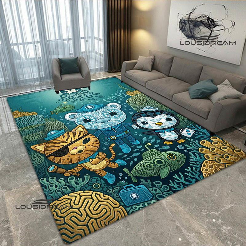 3D The-Octonauts cartoon printed carpet Living room bedroom non-slip carpets Yoga mat Outdoor carpet kawaii rug birthday gift